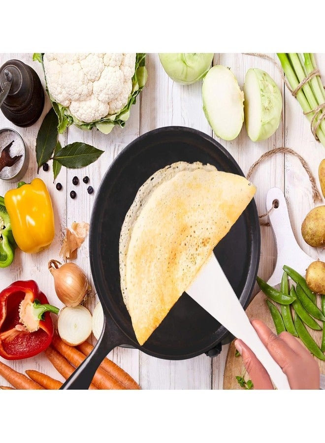 Dynore ملعقة ومغرفة دوسا من الفولاذ المقاوم للصدأ من داينور بقاعدة مسطحة | ملعقة لتحضير الدوسا وملعقة تقليب الدوسا | أداة صنع الدوسا - طقم من قطعتين - Image 3